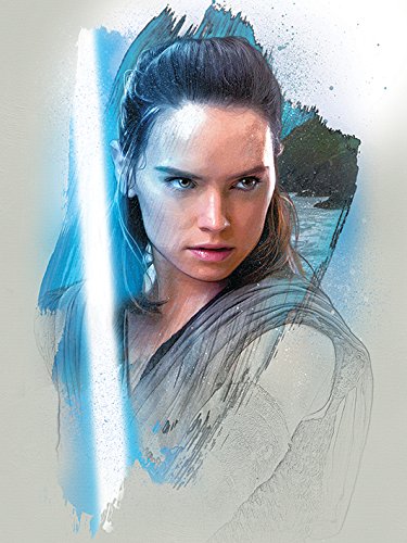 Star Wars The Last Jedi-Rey Brushstroke Canvas Leinwanddruck, Mehrfarbig, 60 x 80 cm von Star Wars