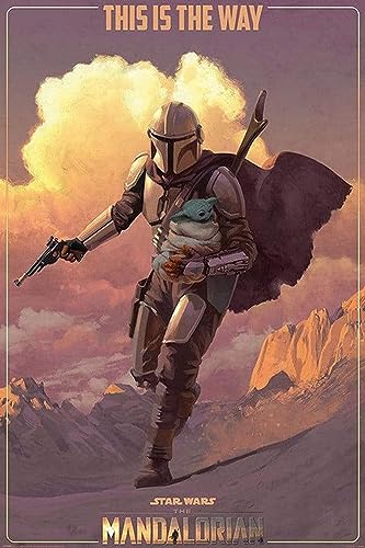 Star Wars The Mandalorian - (On The Run) Unisex Poster Multicolor Papier 61 x 91,5 cm Fan-Merch, Film von Star Wars