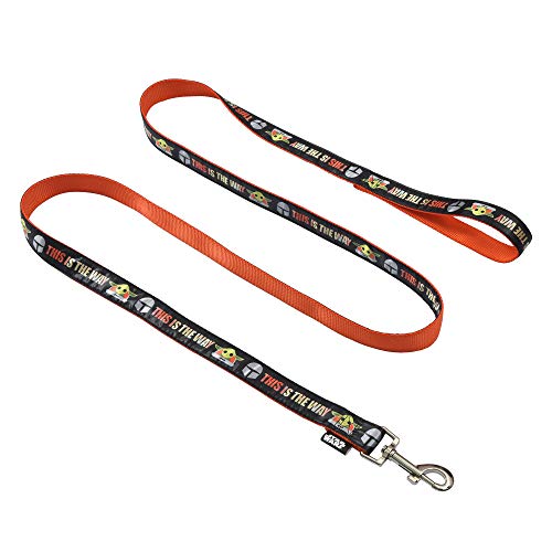 Star Wars for Pets The Mandalorian This is The Way Hundeleine, 122 cm, Orange, 122 cm, lässt Sich leicht an jedem Hundehalsband oder Geschirr befestigen, Mandalorianische Nylon-Hundeleine, 122 cm für von Marvel