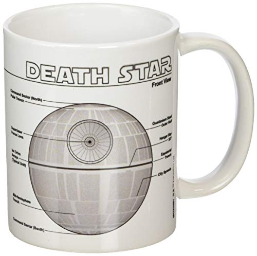 Star Wars Death Star Sketch Unisex Tasse Standard Keramik 0,3 l Fan-Merch, Filme, 1 Stück (1er Pack) von Star Wars