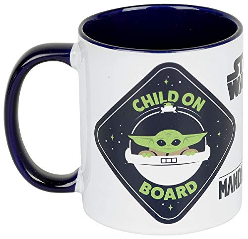 Star Wars: The Mandalorian (Child On Board) Blue Inner Coloured Mug, 1 Stück (1er Pack) von Star Wars