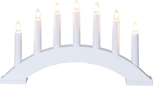 Fensterleuchter "Bea", 7-flammig Farbe: weiss ca. 21,5 cm x 39 cm von Star Trading