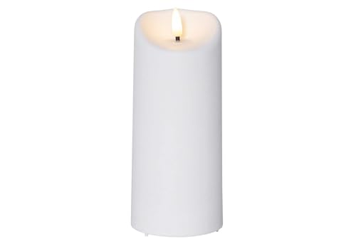 LED Außen-Kerze 3D-FLAMME 7,5x18cm Timer warmweiß von Star