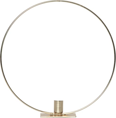 LED Kerze"Flamme Table", mit Ring Ø 28cm, Messing von Star
