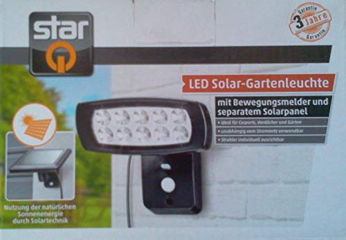 star LED Solar-Gartenleuchte mit Bewegungsmelder und separatem Solarpanel von Star