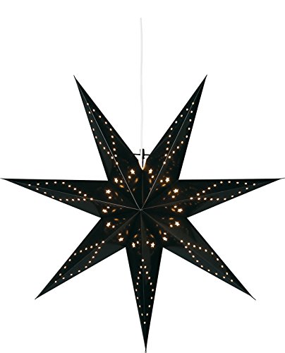 Star Trading 231-05 Papierstern "Katabo 100" incl. Kabelincl. Halterung, ca. 100x100 cm,Farbe: schwarz,Vierfarb-Karton von Star