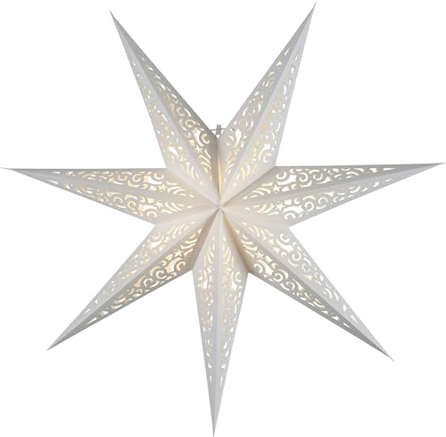 Star 501-21, Papierstern "Lace", 7 zackig, Papier, Weiß, 1.7 x 7.8 x 7.8 cm von Star