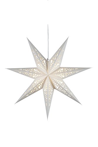 Star 501-22, Papierstern "Lace", 7 zackig, Papier, Weiß, 1.2 x 4.4 x 4.4 cm von Star