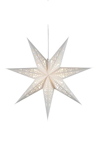 Star 501-22, Papierstern"Lace", 7 zackig, Papier, Weiß, 1.2 x 4.4 x 4.4 cm von Star Trading
