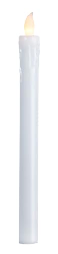 2er-Set LED Stab-Kerze Presse von Star Trading, LED-Kerze, Kerzenlicht warmweiß für Kerzenleuchter, batteriebetriebene Weihnachtsdeko aus Kunststoff in Weiß, Höhe: 25 cm 2er-Set LED Stab-Kerze Presse von Star Trading, LED-Kerze, Kerzenlicht warmweiß für Kerzenleuchter, batteriebetriebene Weihnachtsdeko aus Kunststoff in Weiß, Höhe: 25 cm von Star