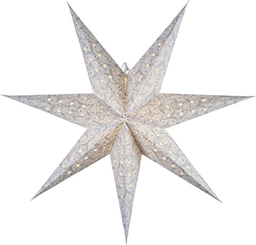 Star 501-15, Papierstern "Dazzling", 7 zackig, Papier, Weiß, 2.7 x 11.5 x 11 cm von Best Season