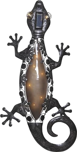 Star Trading 482-20 LED-Solar-Wanddeko Gecko von Star