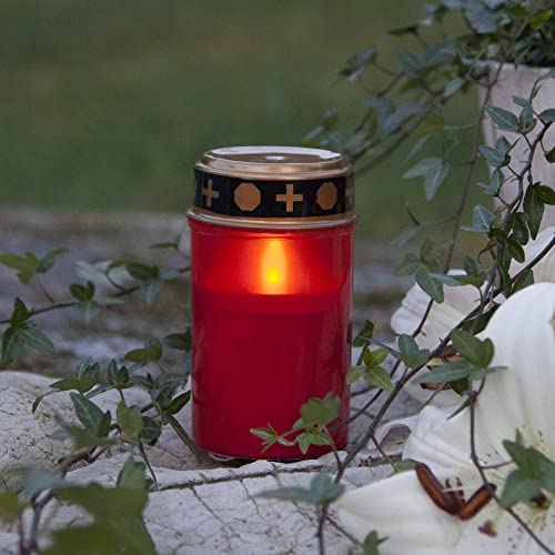 Star Trading LED Grablicht mit Timer | Grabkerze LED | Grablicht LED | Grablichter LED mit Timer | Grabkerzen rot | LED Grabkerzen Outdoor | Grablampe Grablicht | LED Kerzen rot Star Trading LED Grablicht mit Timer | Grabkerze LED | Grablicht LED | Grablichter LED mit Timer | Grabkerzen rot | LED Grabkerzen Outdoor | Grablampe Grablicht | LED Kerzen rot von Star