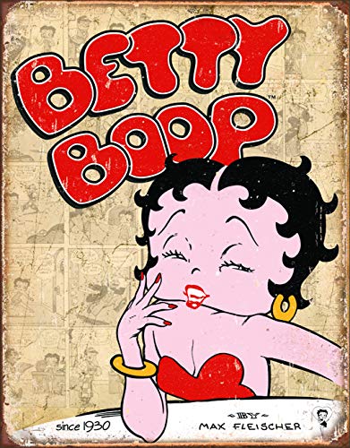 Comic Damen, Motiv Betty Boop Cartoon, Vintage, Retro, Blech Schild 1777 von Desperate Enterprises