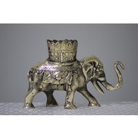 Elefant Statue Und Kerzenhalter, Geschenke, Ornament, Dekor, Tischdekoration, Handgemachtes Geschenk, Weihnachtsgeschenk, Bookself von StarCraftStoreTR