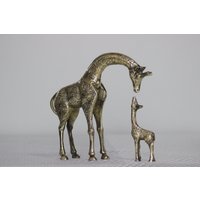 Giraffen Skulptur, Giraffe Dekor, Geschenk, Vintage Ornament, Mutter Und Ihre Kuben Statue, Büro Dekoration, Wohndekoration von StarCraftStoreTR