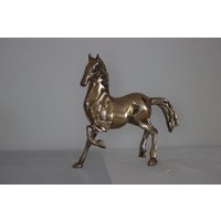 Pferd Staue, Pferdestatue Gold Vintage, Pferdekunst, Pferdefigur, Vintage Geschenke Für Sie, Ihn, Personalisierte von StarCraftStoreTR