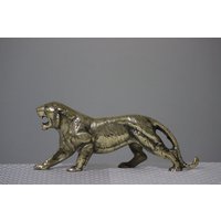 Tiger Statue, Figur, Skulptur, Ornamente, Weihnachtsgeschenk, Handgemachtes Geschenk, Vintage Dekoration, Bücherselbstdekor, Bürodeko von StarCraftStoreTR