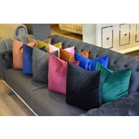 Luxuriöser Samt-Kissenbezug, Einfarbiger Samt-Euro-Kissenbezug, Samt-Kissenbezug Für Sofa, Muttertagsgeschenk, 24 Farben Und 64 Größen von StarFabricDesign
