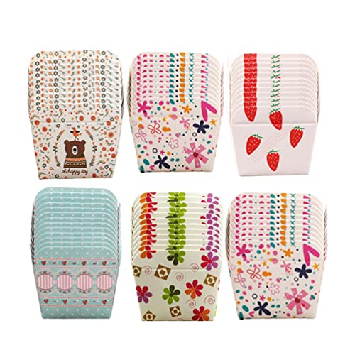 StarForm 200 Stück Cupcake-Backförmchen, quadratisch, Einweg-Backförmchen, Muffinförmchen, Desserthalter für Brot, Muffins, Mini-Snack von Stareal