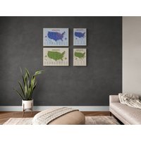 Us Disc Golf Platz in Jeder Bundesstaatskarte von StarFramesDesigns