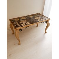 Altholztisch, Großer Couchtisch, Altes Stammholz, Holzmöbel, Rustikaler Tisch Mit Metalldetails Altholztisch, Großer Couchtisch, Altes Stammholz, Holzmöbel, Rustikaler Tisch Mit Metalldetails von StarHomeStudio