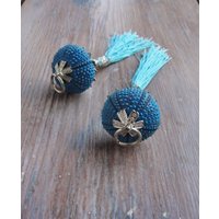 Seeigel Ornamente - Blau Und Silber 2Er Set von StarHomeStudio
