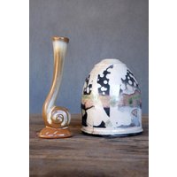Vintage Frankoma Schneckenvase & Raku-Topf Handgemachtes Keramik-Set Vintage Frankoma Schneckenvase & Raku-Topf Handgemachtes Keramik-Set von StarHomeStudio