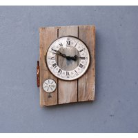 steampunk Uhr Bootholz Und Vintage Uhrenteile von StarHomeStudio
