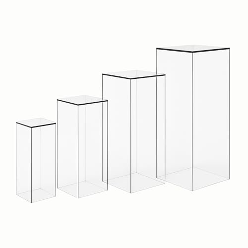 StarK® Acrylglas Dekosäule Premium Blumenständer [belastbar bis 30kg] Blumensäule,Pflanzenständer (Set) von StarK