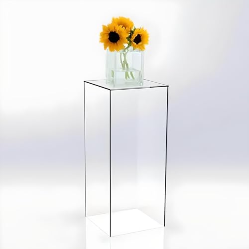 StarK® Acrylglas Dekosäule Premium Blumenständer [belastbar bis 30kg] Blumensäule,Pflanzenständer (S = 22x22x45 cm Hoch) von StarK