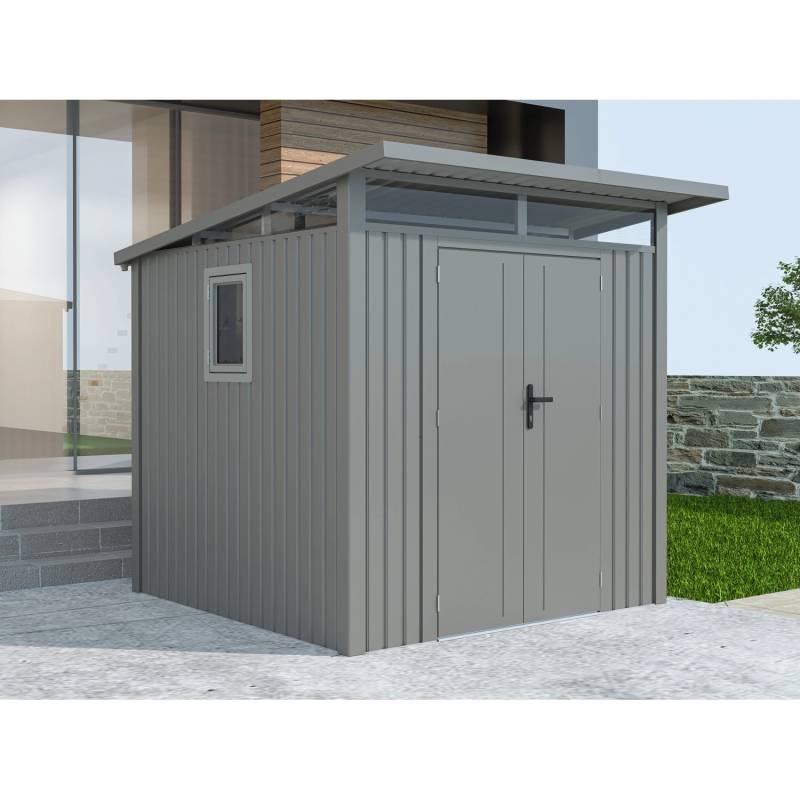 Starline Metall Gerätehaus Modell Skylight 4,45 m² Alu Grau von StarLine Metall