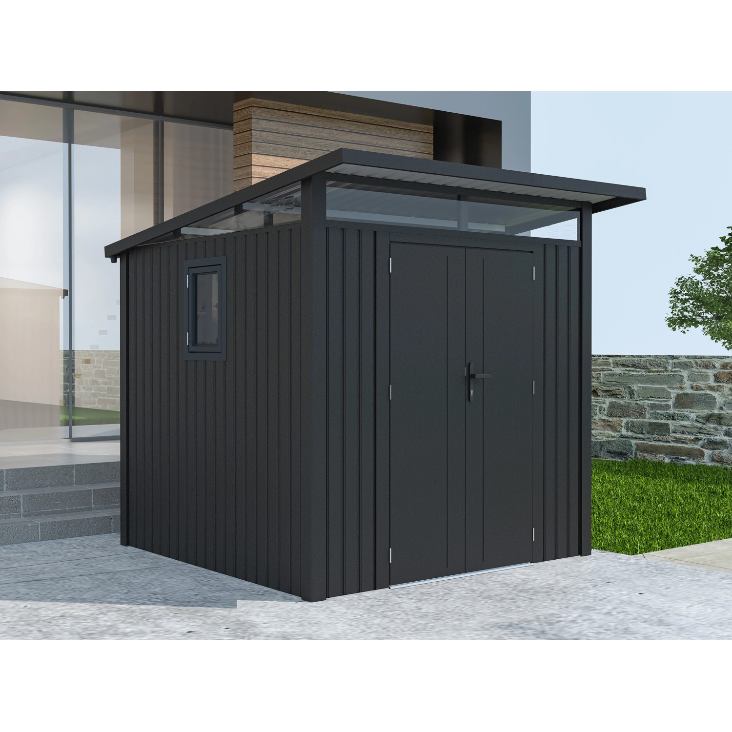 Starline Metall Gerätehaus Modell Skylight 4,45 m² Anthrazit Starline Metall Gerätehaus Modell Skylight 4,45 m² Anthrazit von StarLine Metall