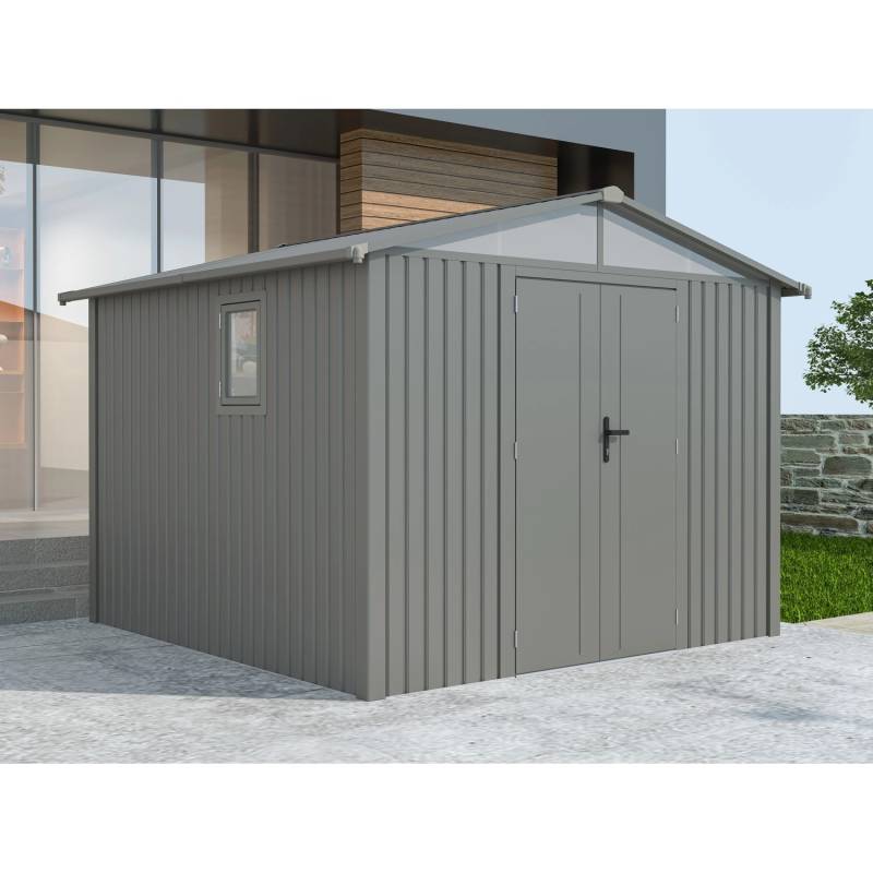 Starline Metall Gerätehaus Modell Trend 7,56 m² Alu Grau von StarLine Metall