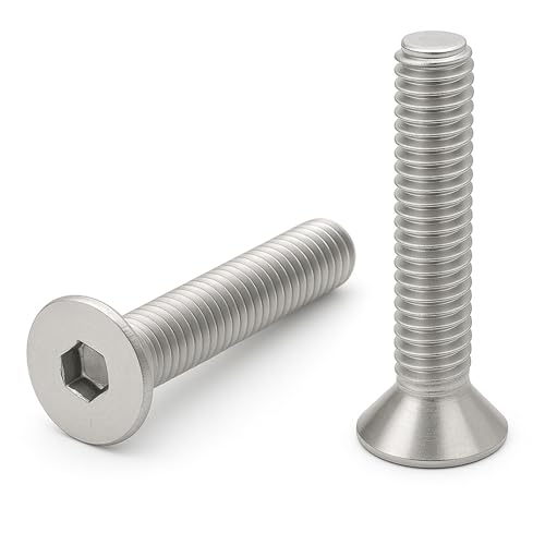 20 Stück Edelstahlschrauben M2 x 6 mm Senkkopf 2 x 6 mm - Metallschrauben mit Innensechskant (FHC) - Edelstahl A2 - ISO 10642 von StarMaker