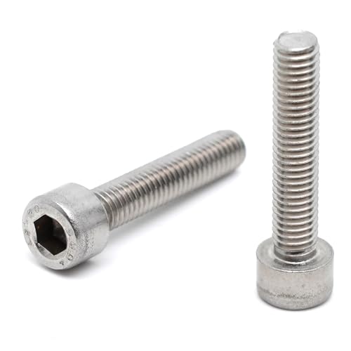 20 x CHC Schrauben M5 x 25 mm Edelstahl – BTR-Schrauben aus Edelstahl A2, Innensechskant, Zylinderkopf – DIN 912 Rundkopf für Unterlegscheibe und Mutter von StarMaker