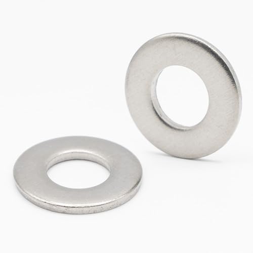 200 x Unterlegscheiben aus Edelstahl, M4 x 10 mm, mittel, Typ M – flache Metallscheiben aus Edelstahl A2 für Schrauben und Muttern, Norm NFE 25514-4 mm M von StarMaker