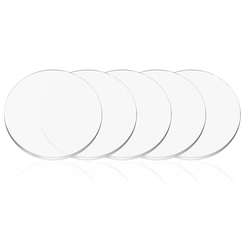 5 Stück 12.5 cm Klare Acrylscheibe, 5 mm dick, gegossenes PMMA, runde Platte, Acrylplatte Kreis aus synthetischem Glas, transparente Sockel für Figuren, DIY, Display von StarMaker