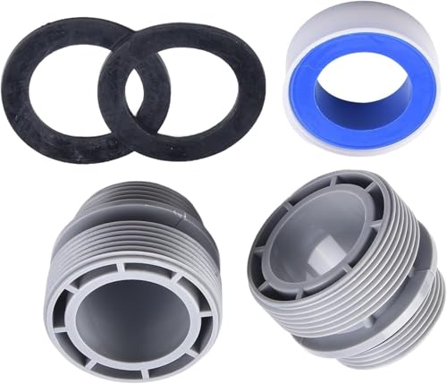 StarRing Ersatz-Pool-4560-Schlauch-Umrüstadapter-Set für Intex 40 mm auf 1 1/2 Zoll, Umrüstsatz für Intex Poolschlauchanschluss, Poolpumpe, Sandfilter, oberirdisches Teil (2 x Adapter + 1 x Riemen) von StarRing