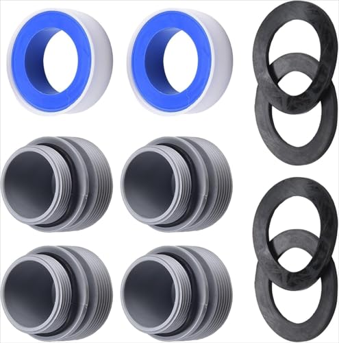 StarRing Ersatz-Pool-4560-Schlauch-Umrüstadapter-Set für Intex 40 mm auf 1 1/2 Zoll, Umrüstsatz für Intex Poolschlauchanschluss, Poolpumpe, Sandfilter, oberirdisches Teil (4 x Adapter + 2 x Riemen) von StarRing