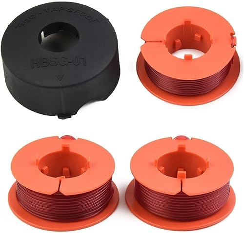 StarRing Ersatz-Rasentrimmerspule & Schnur und Abdeckung für Bosch Art 23 26 30 Combitrim Easytrim Rasentrimmer, 3 Spulen + 1 Abdeckung, 1,6 mm Rasentrimmer-Spule mit F016L71088 Abdeckung von StarRing