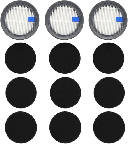 StarRing Staubsaugerfilter für Afoddon A200Pro/A200 für ORFELD für NEQUARE S12/S25 schnurloses Staubsauger-Set, Ersatzfilter-Set 3 HEPA-Filter und 9 Schwammfilter von StarRing