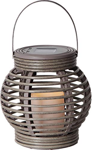 LED-Solar-Laterne "Lantern", 1 warm light LED, Farbe : grau ca. 16 x 16 cm, mit Solarpanel, incl. Akku, Outdoor von Star