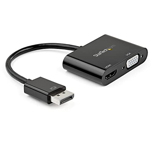 DisplayPort-auf-HDMI-VGA-Adapter – DP 1.2 HBR2 auf HDMI 2.0 4K 60 Hz oder DisplayPort VGA Converter – DisplayPort-auf-VGA-Konverter - digitaler Displayadapter - DP anschluss HDMI - (DP2VGAHD20) von StarTech.com