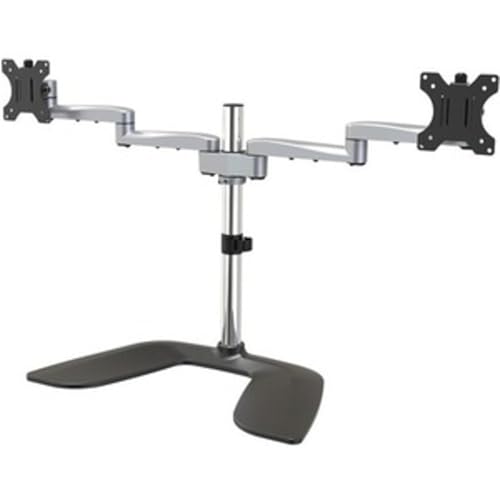 StarTech.com Monitorhalterung für zwei Monitore - Ergonomisches Monitorstand für VESA Bildschirme bis zu 32" und 8 kg - Freistehende gelenkige Bildschirmhalterung - Höhenverstellbar (ARMDUALSS) von StarTech.com