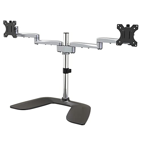 StarTech.com Monitorhalterung für zwei Monitore - Ergonomisches Monitorstand für VESA Bildschirme bis zu 32" und 8 kg - Freistehende gelenkige Bildschirmhalterung - Höhenverstellbar (ARMDUALSS) von StarTech
