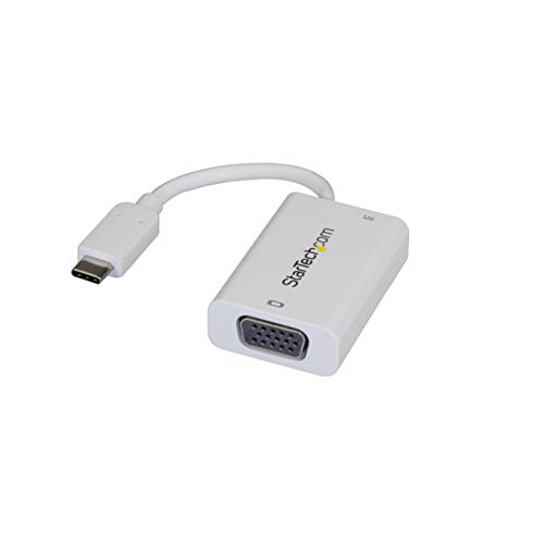 StarTech.com USB-C auf VGA Videoadapter mit USB Stromversorgung - Thunderbolt 3 kompatibel - USB-C zu VGA Adapter - 1920 x 1200 - Weiß StarTech.com USB-C auf VGA Videoadapter mit USB Stromversorgung - Thunderbolt 3 kompatibel - USB-C zu VGA Adapter - 1920 x 1200 - Weiß von StarTech