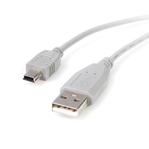 StarTech. com 1,8 m Mini-USB-Kabel – A auf Mini B – USB auf Micro B – 1,8 m USB auf Micro Kabel – 1,8 m Micro-USB-Kabel (USB2HABM6), 2 m, Grau von StarTech.com