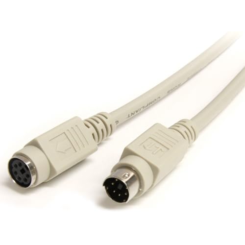 StarTech.com 1,8 m PS/2 Tastatur- oder Maus-Verlängerungskabel – M/F – Tastatur/Mauskabel – PS/2 (M) auf PS/2 (F) – 1,8 m – KXT102, Beige von StarTech