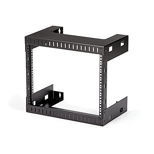 StarTech. com RK812WALLO offene – Rack-Montage an der Wand, Schwarz von Startech